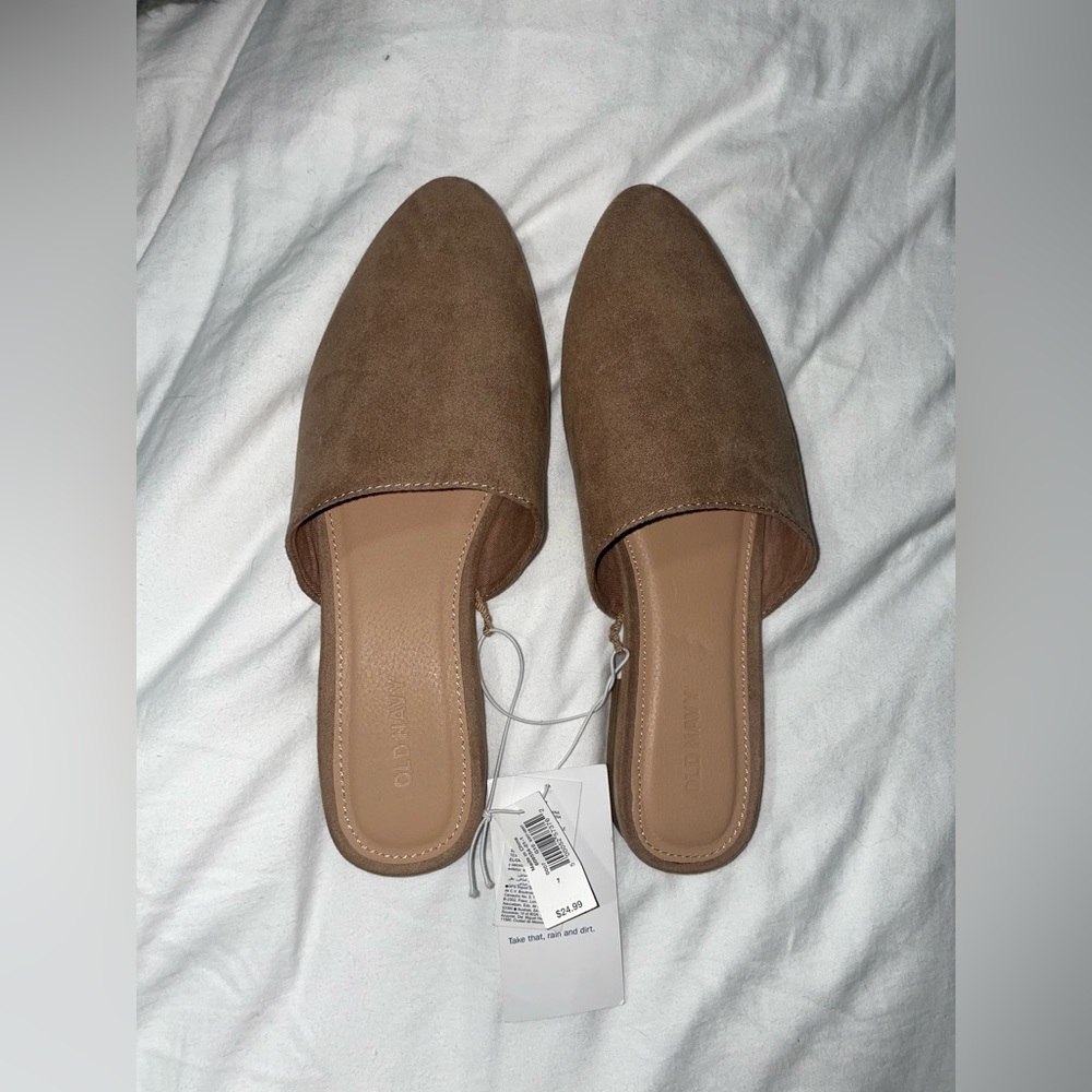 NWT brown suede women’s slip on shoes - mules